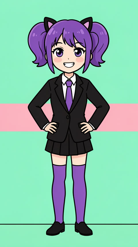 AI faceless Short frame, style: Denpa