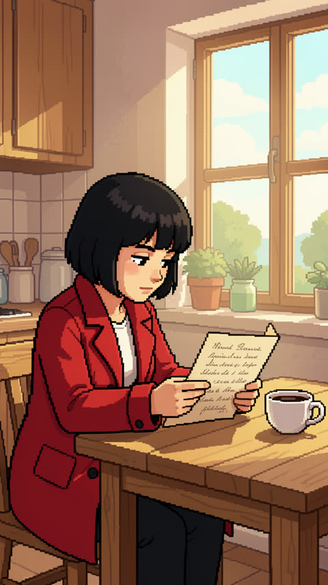 AI faceless Short frame, style: Pixel art